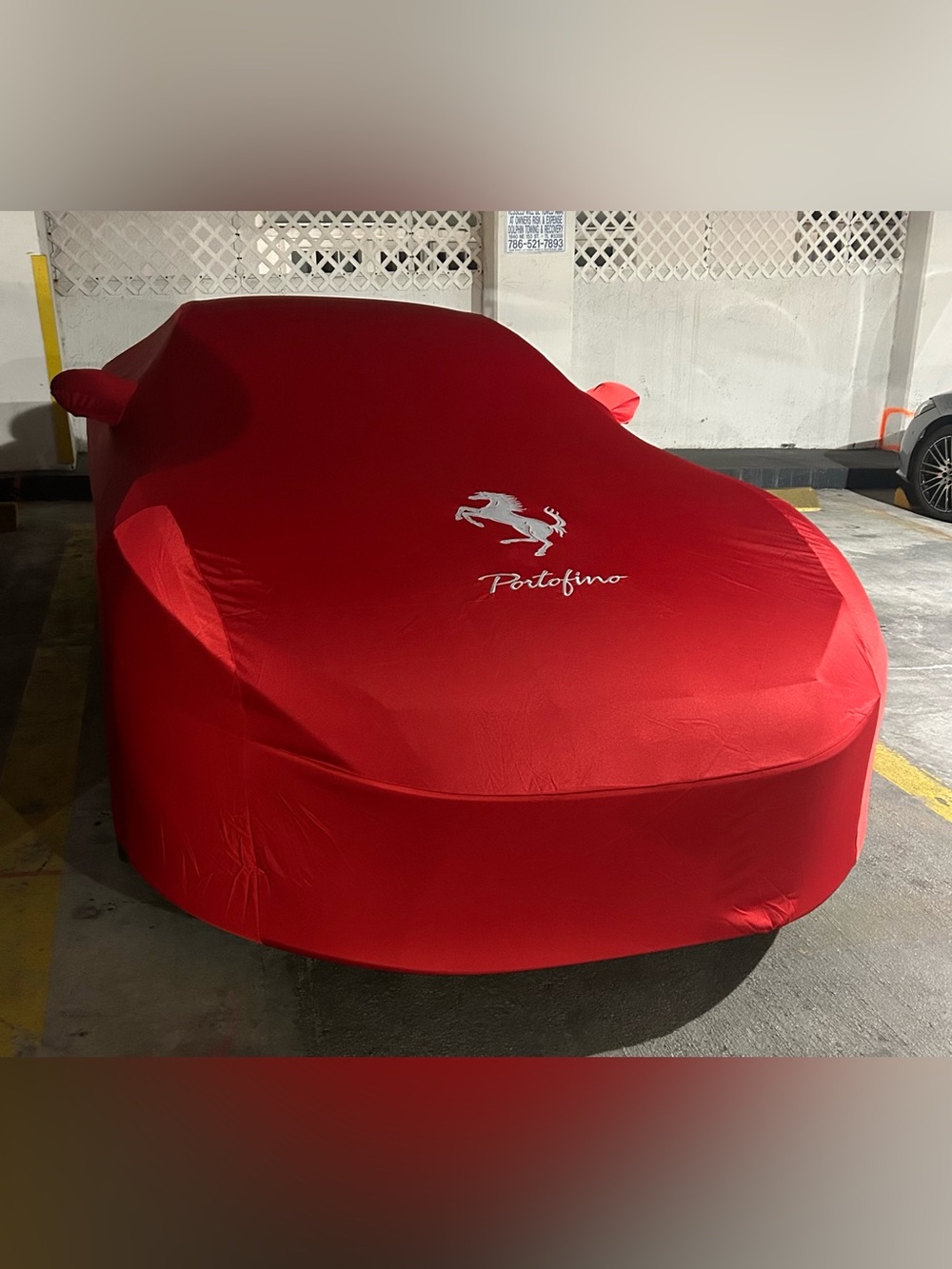 Ferrari Red Portofino Branded Car Cover